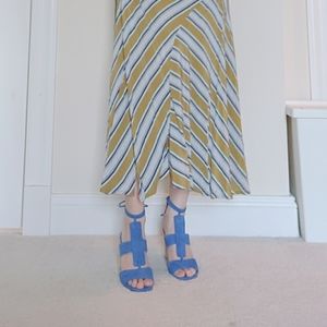 BOTKIER Ankle Strap Espadrille Heel Sandal Blue 5